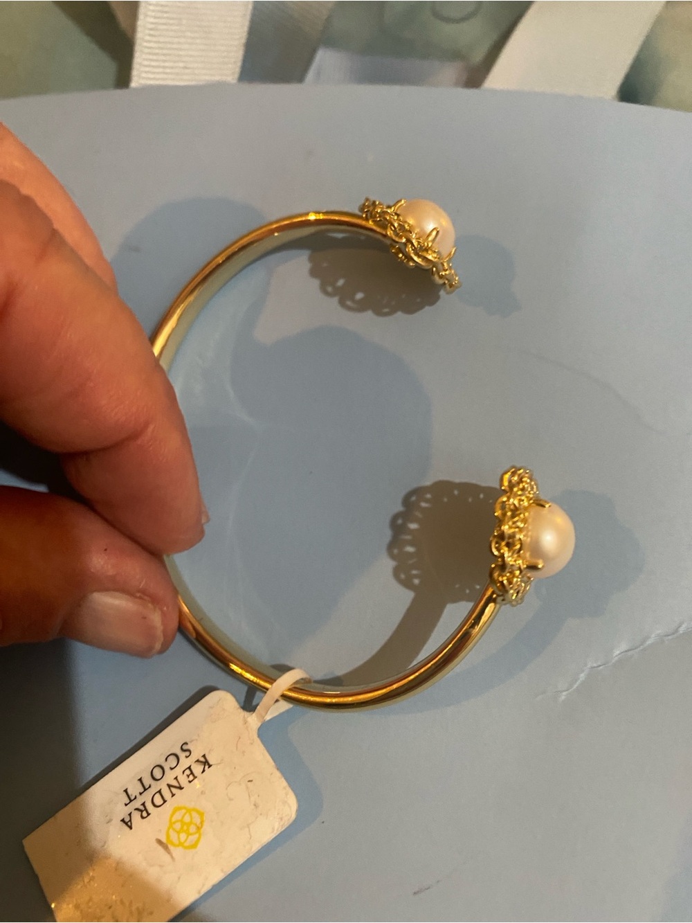 Kendra Scott Gold and Pearl Floral Button Earrings